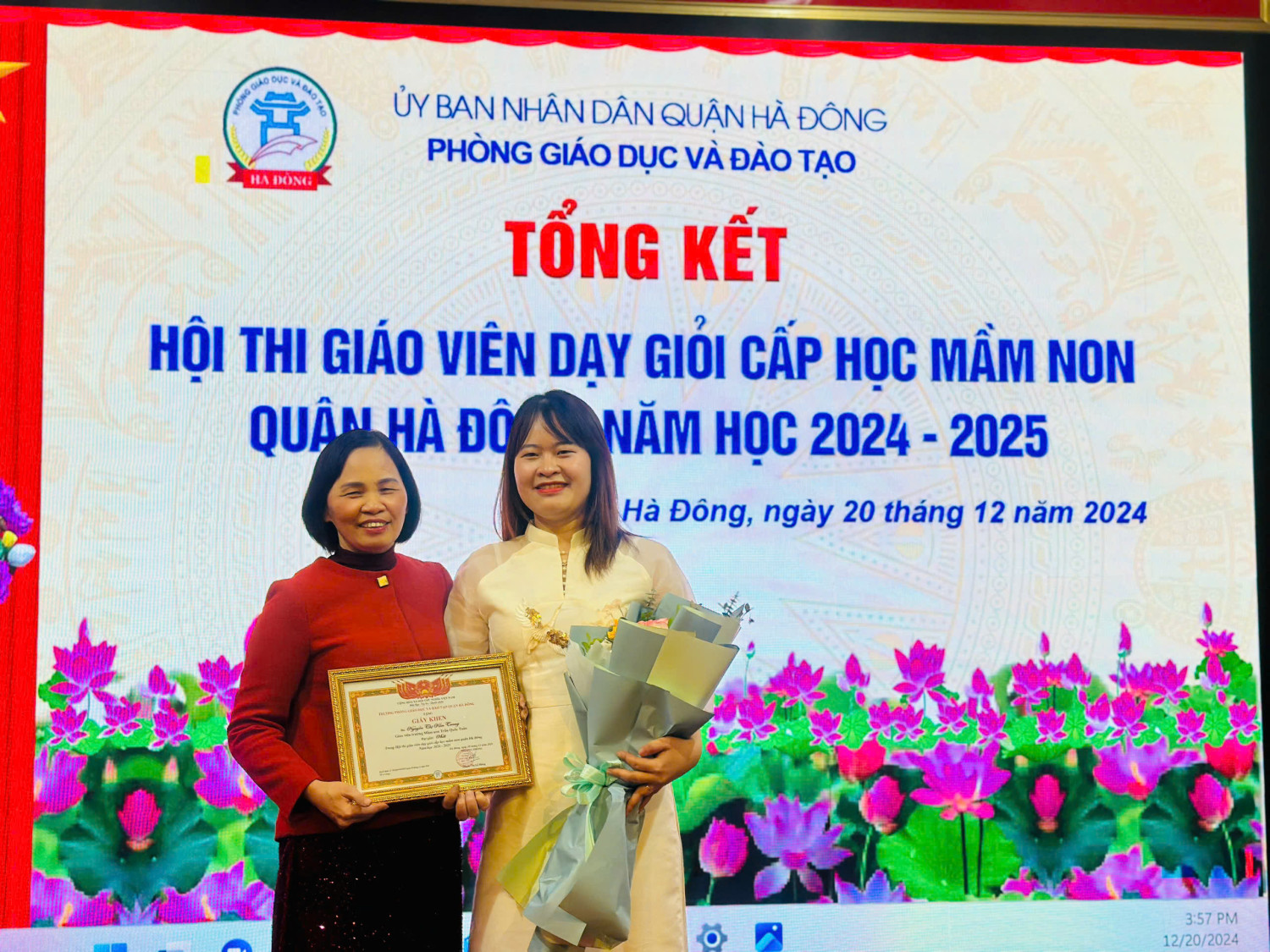 GIÁO VIÊN KIM TRANG VINH DỰ ĐẠT GIẢI NHẤT THI GIÁO VIÊN GIỎI CẤP QUẬN NĂM HỌC 2024-2025